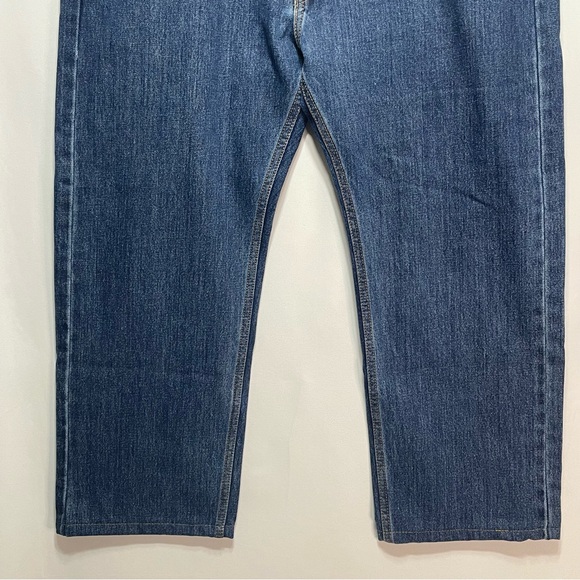 Levi's 505 Regular Straight Men's Size 40x30 Dark Wash Denim Blue Jeans - Picture 4 of 11